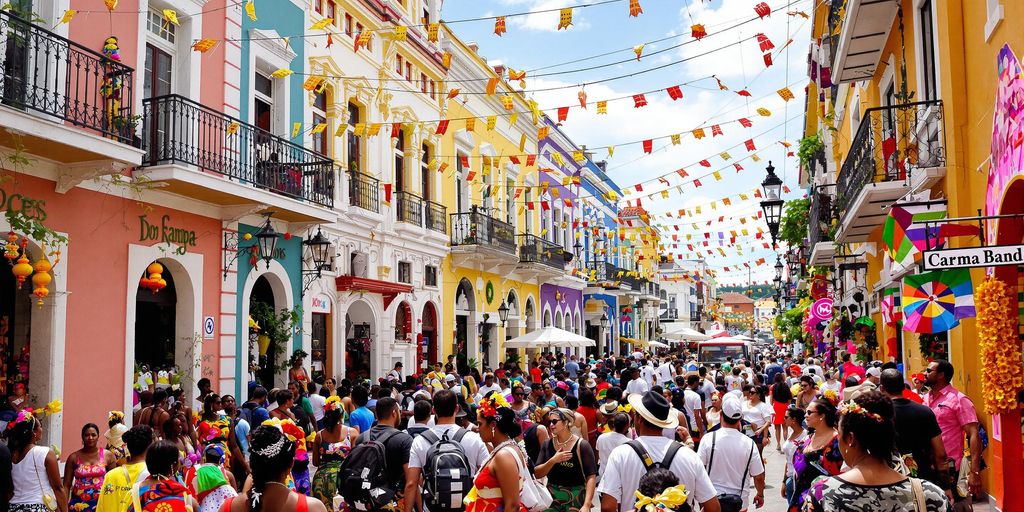 Colorful street scene reflecting Salvador's Afro-Brazilian culture.