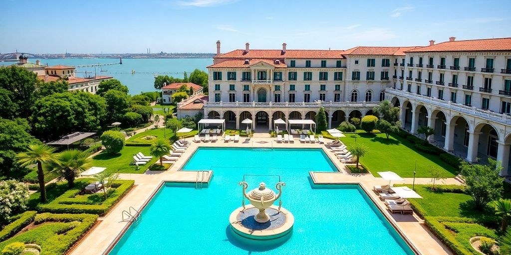 Luxurious JW Marriott Venice Resort surrounded by lush greenery.