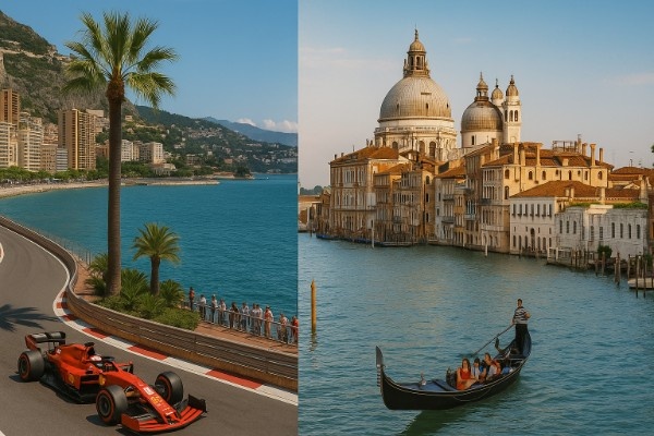 Monaco and Grand Canal: A Dual Escape of Glamour and Gondolas
