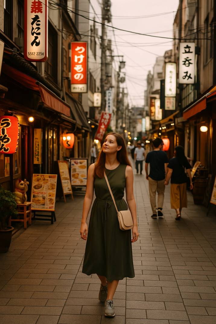 Solor Female Traveler in Japan