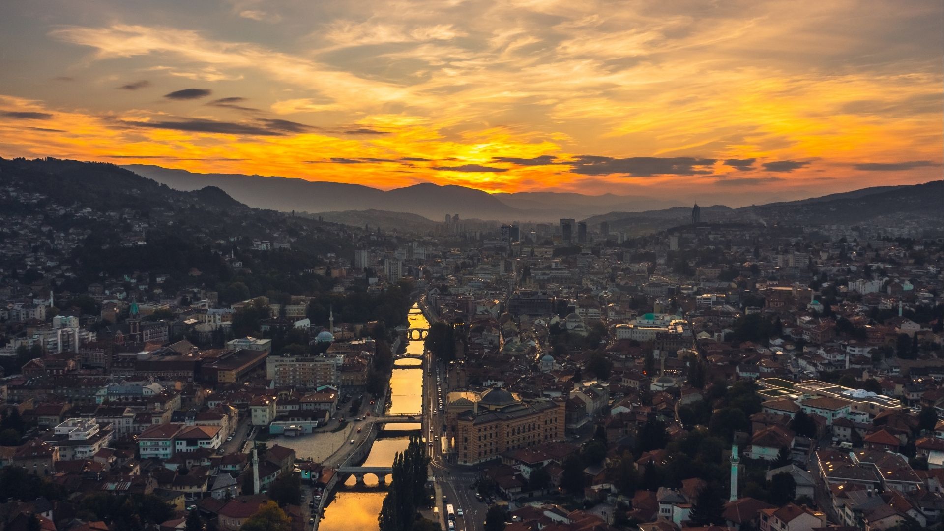 Sunset in Sarajevo
