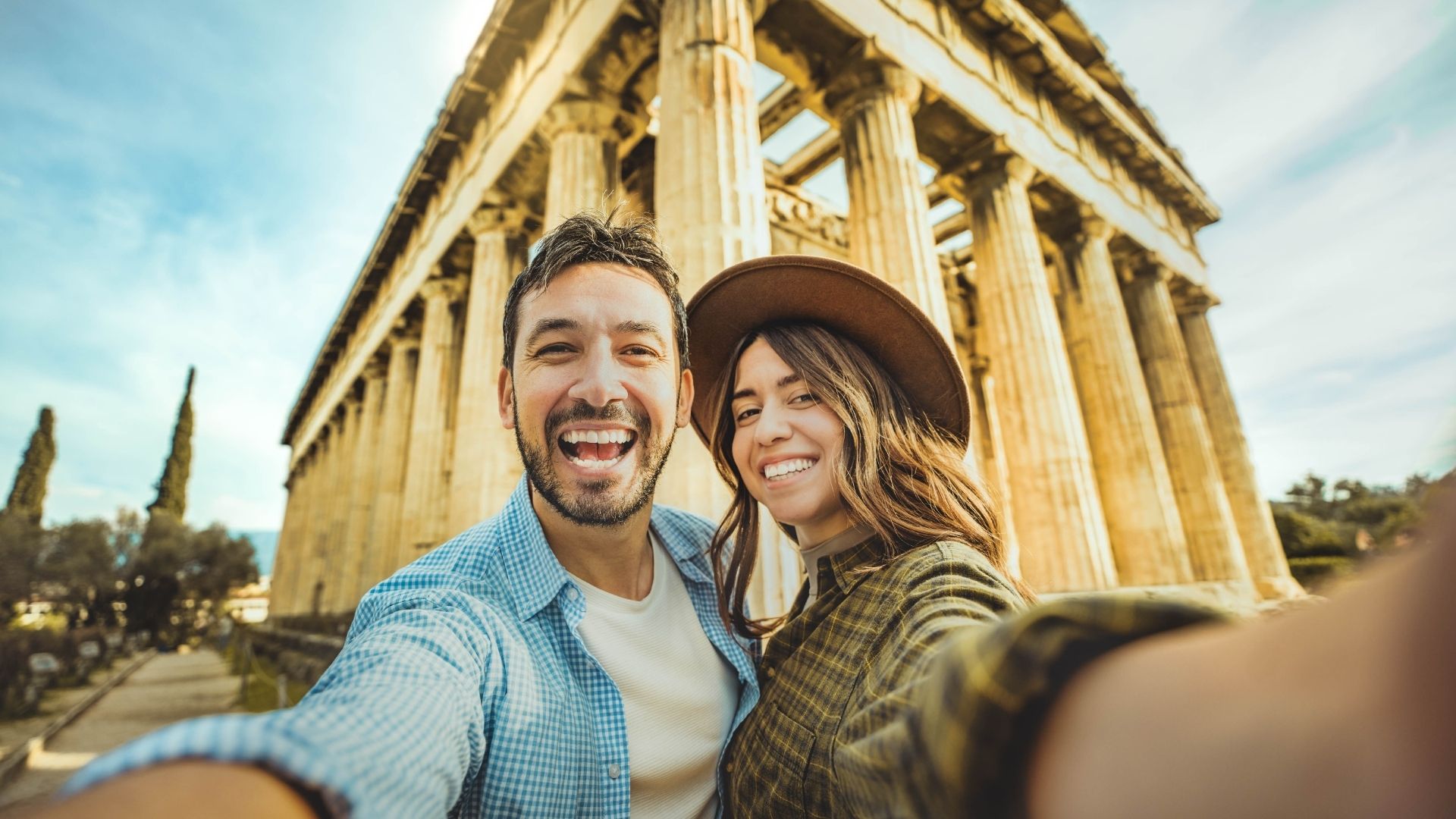 Tourist exploring Athens