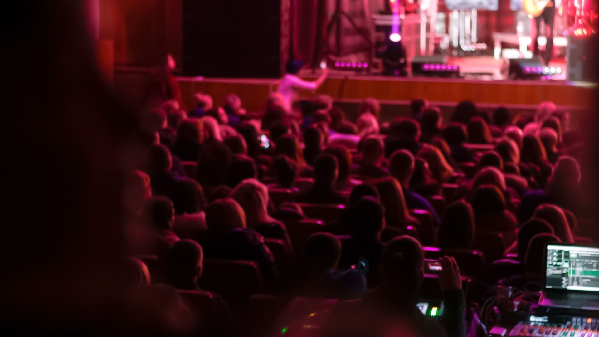 Audience enjoying live comedy