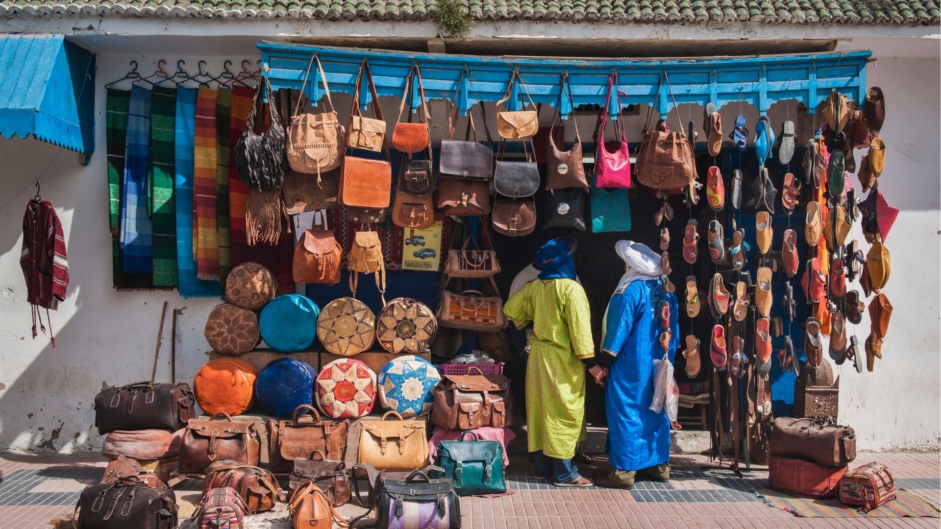 Tourists supporting local Marrakech markets