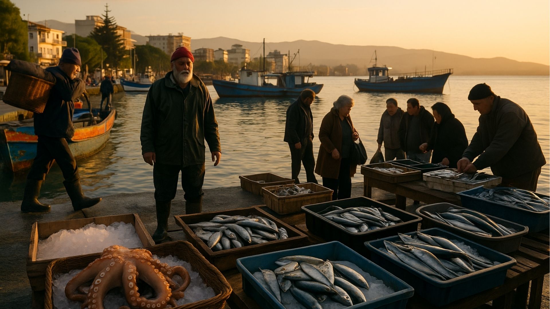 Vlore Morning Market Scene