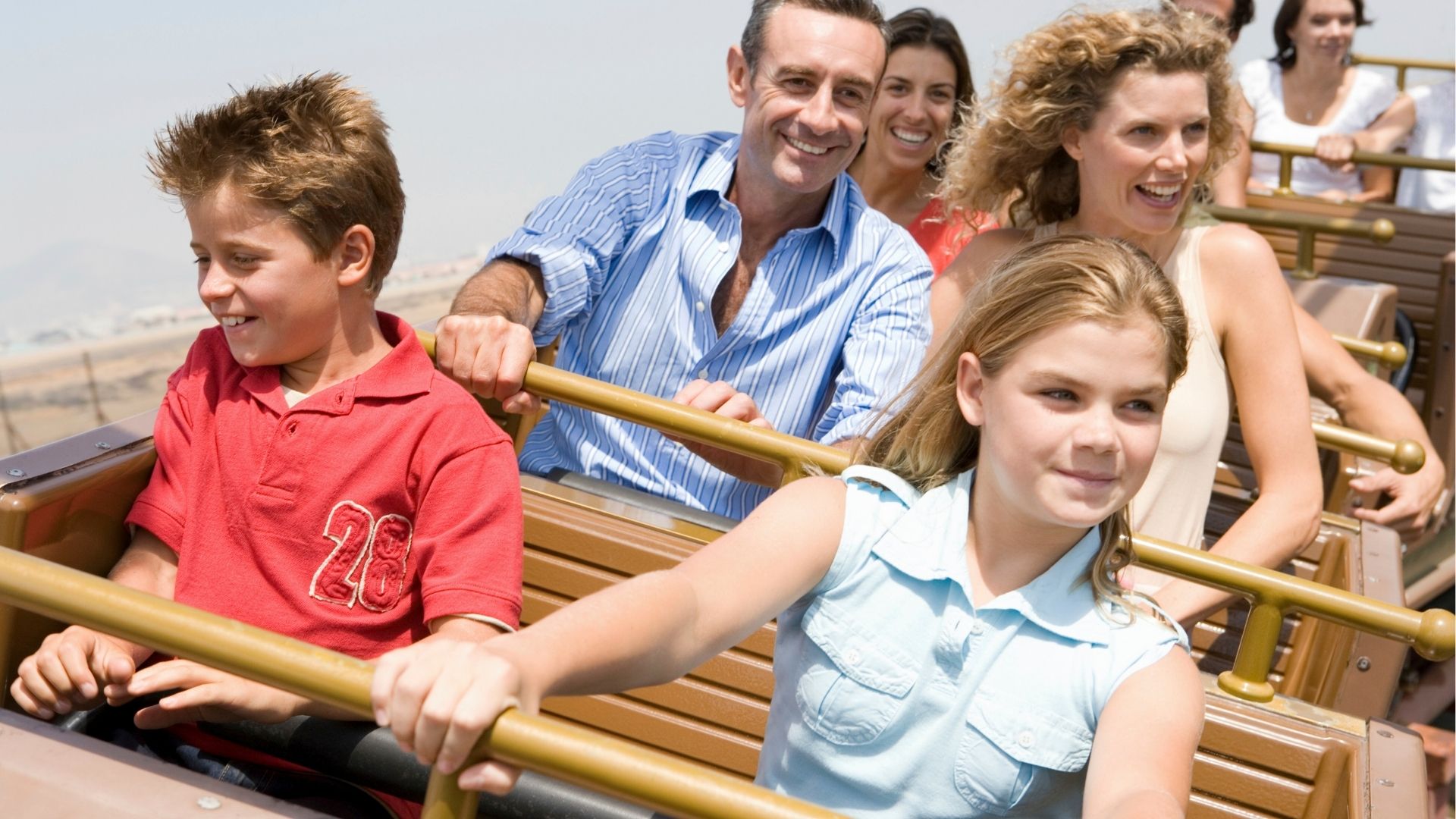 Family on a rollercoaster