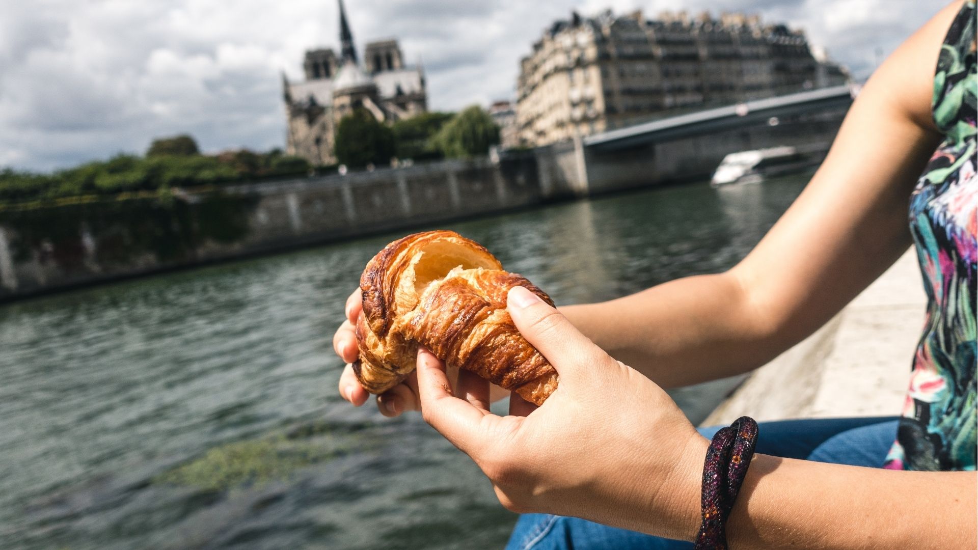 Unappetizing croissant in Paris symbolizing a tourist food disappointment