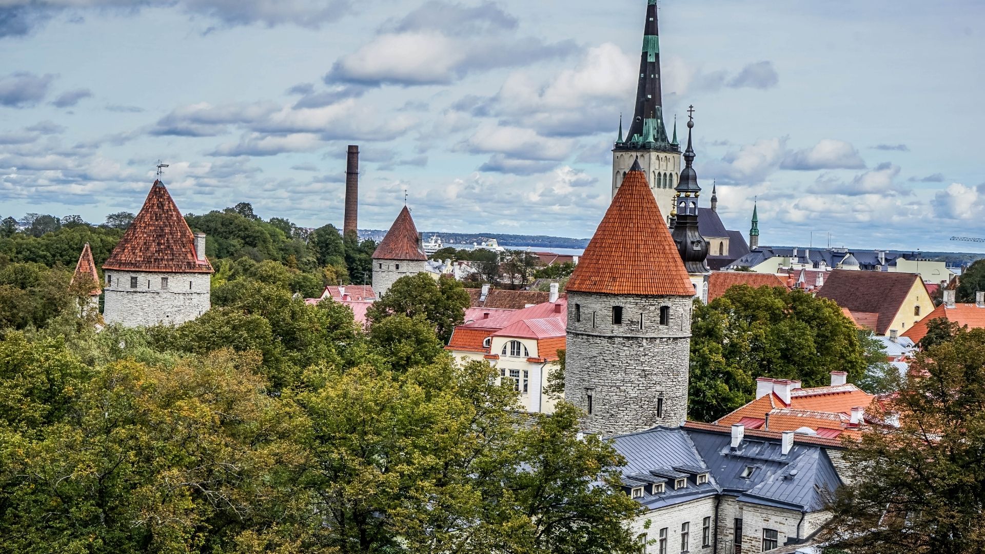 Streets Of Tallinn Old Town In Estonia
