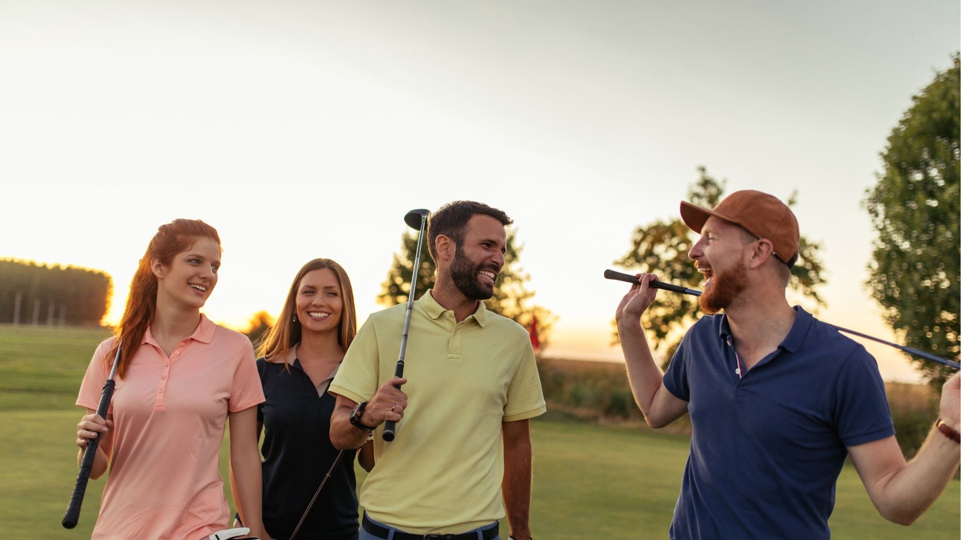 Enjoying their day of golf together
