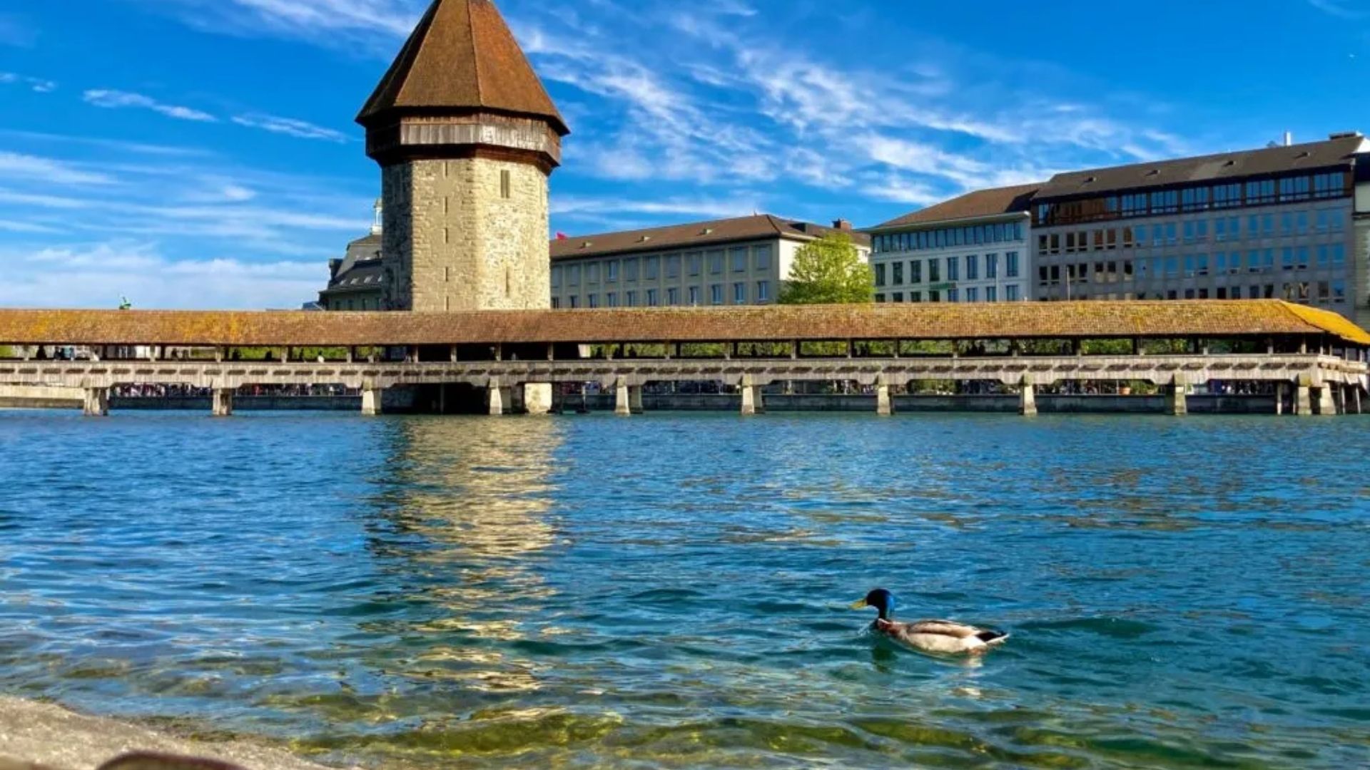Panoramic view of Lucerne riverside
