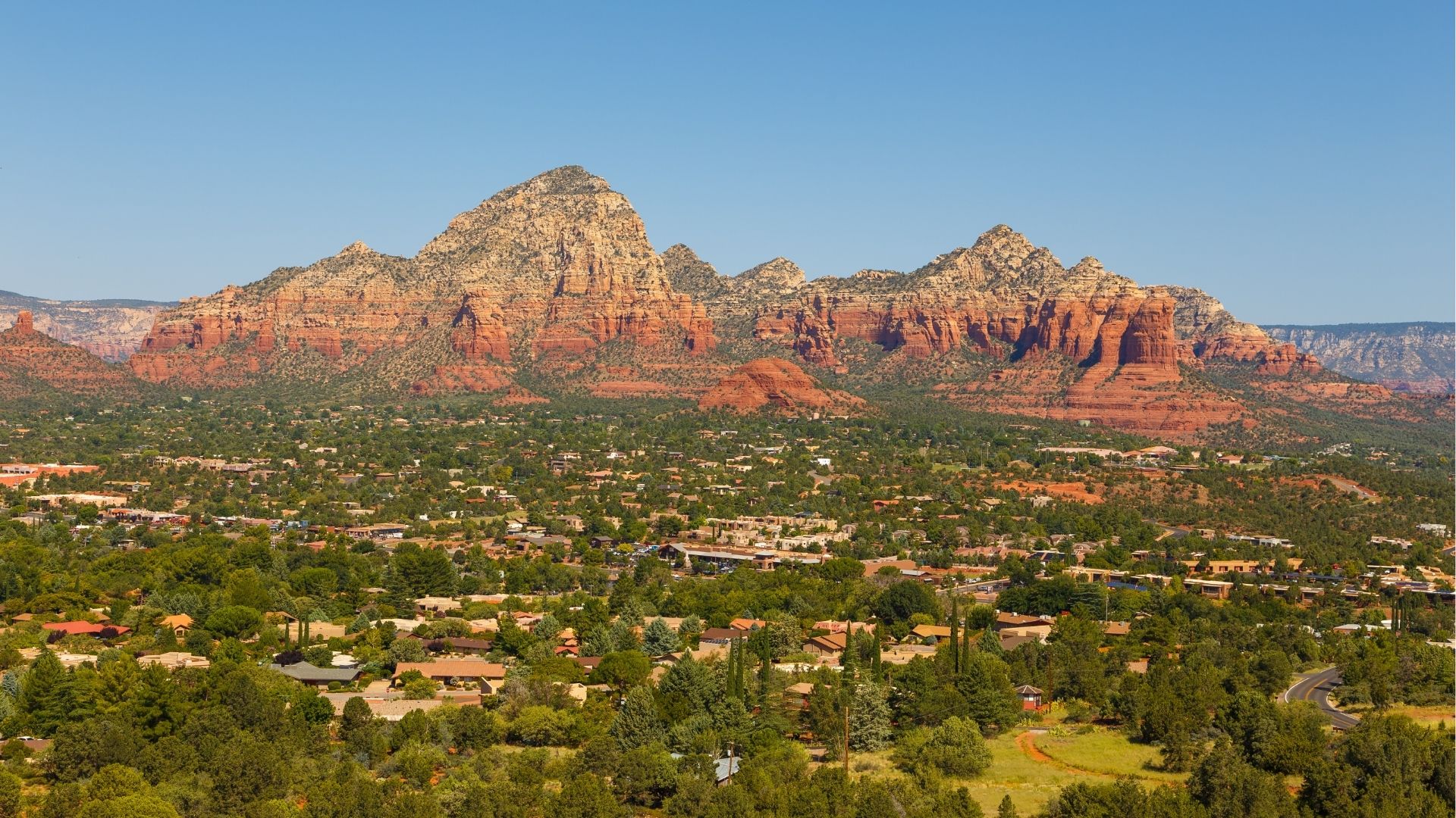 The Natural Beauty Of The Red Rock Canyons and Sandstone Of Sedona In Arizona.