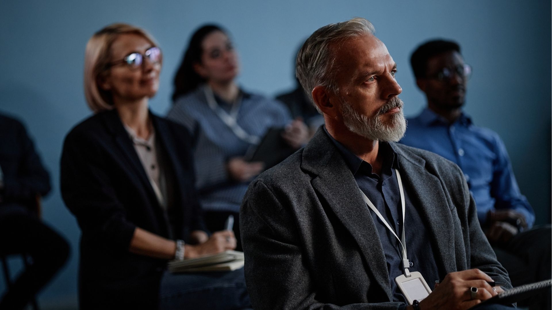 Conference participants engaged in a live session