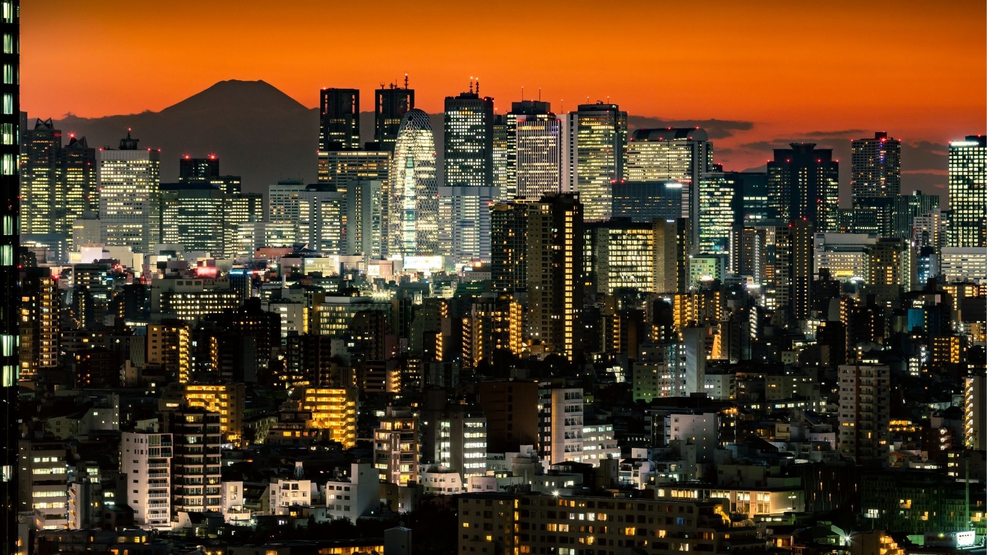 Aerial View of Tokyo city
