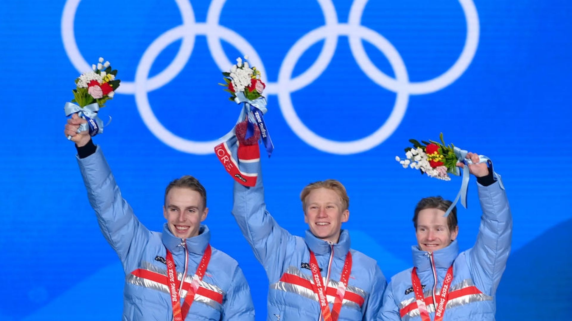 Medal ceremony at Winter Olympics