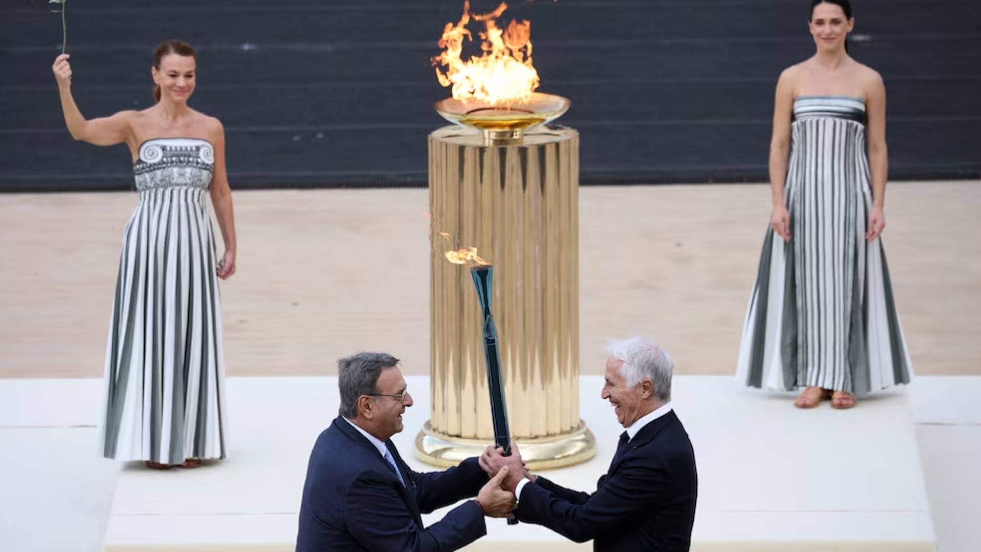 Winter Olympics celebration and ceremony