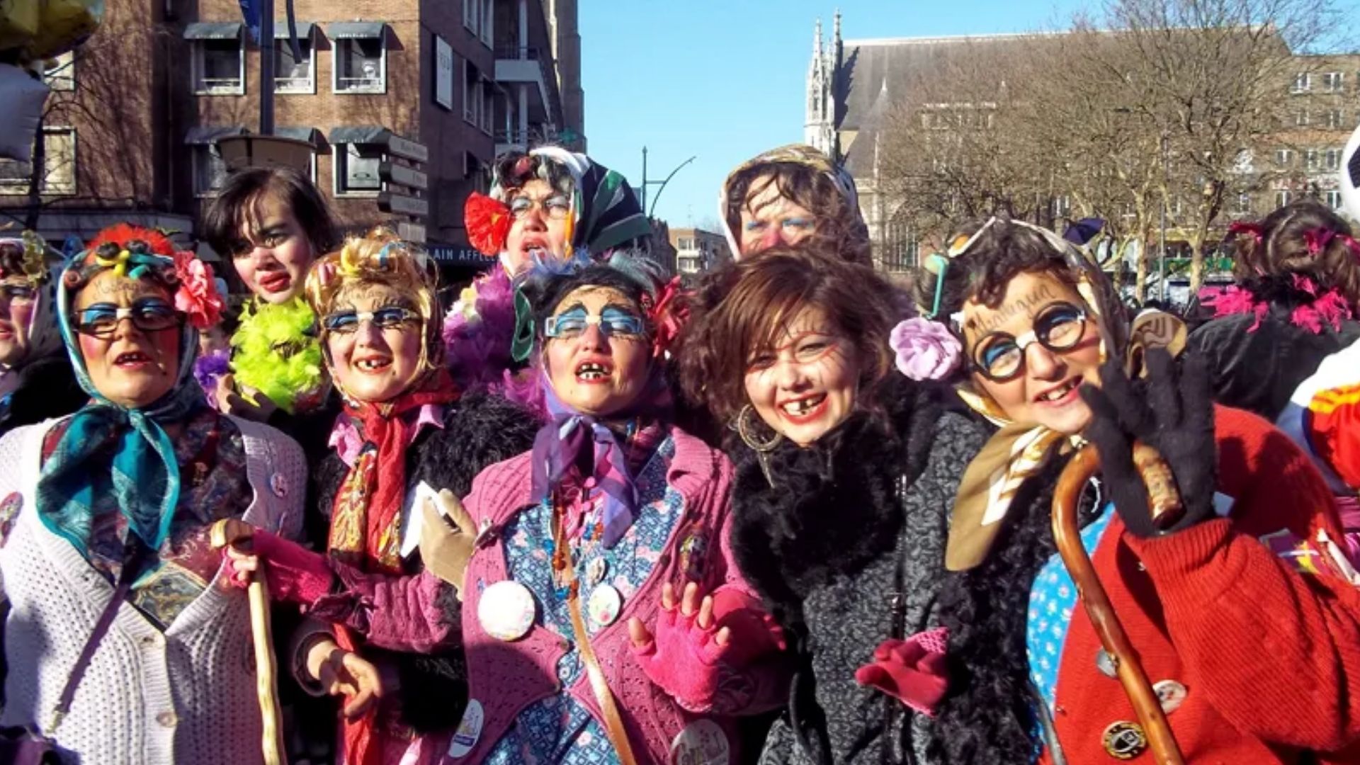 Close-up of vibrant carnival costumes at Dunkirk Carnival 2026