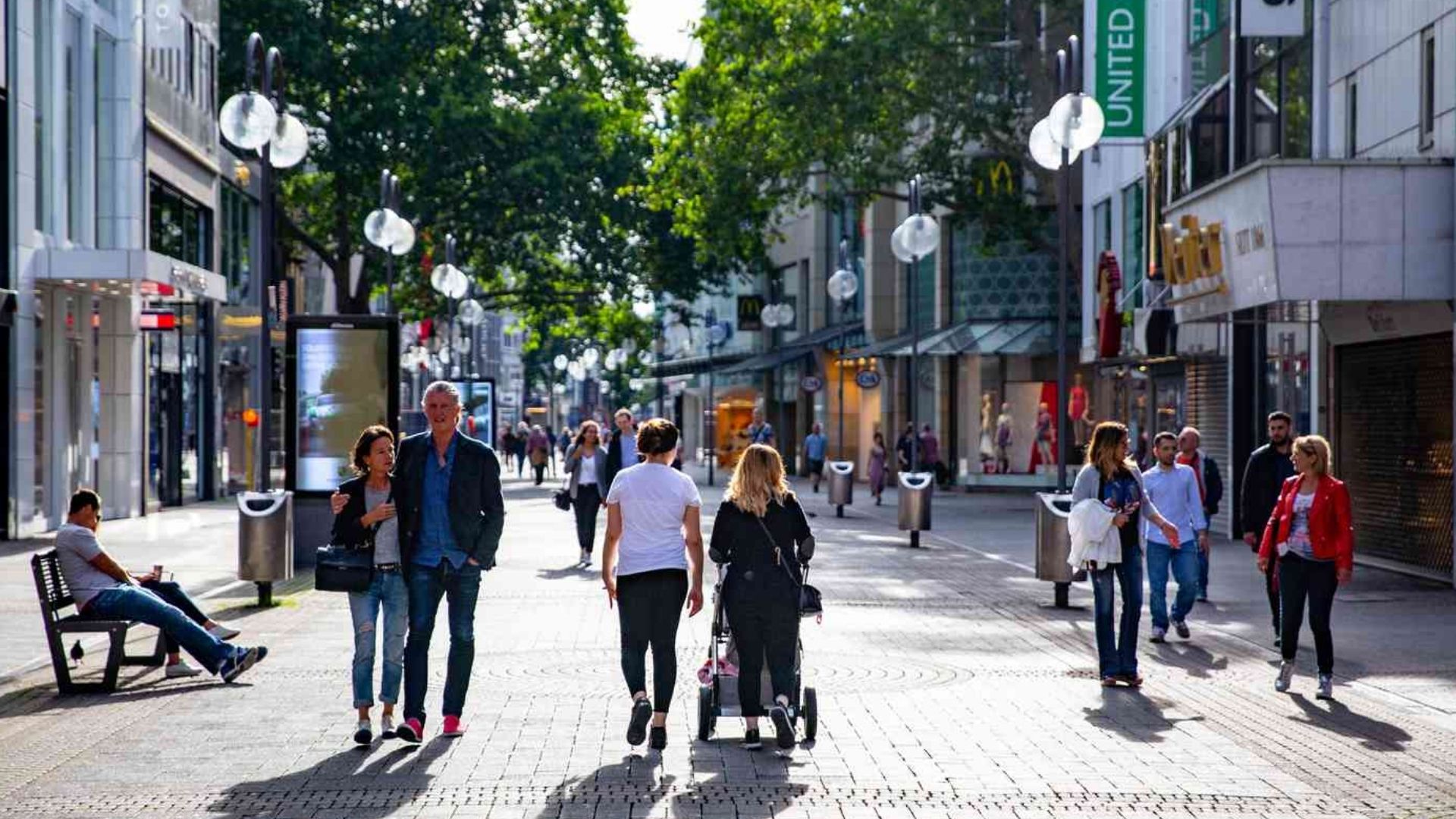 Pedestrian street in a German city