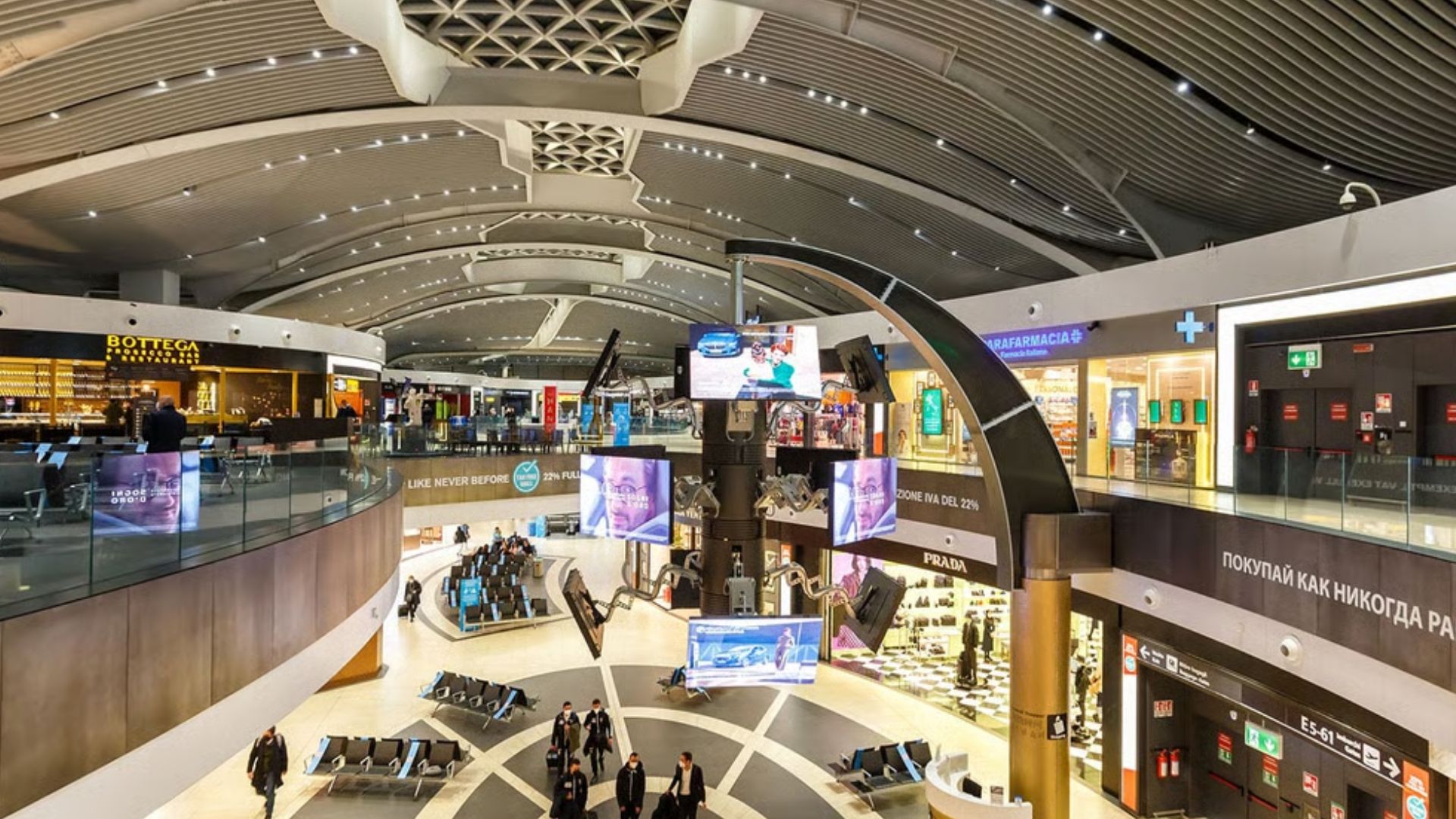 Italian airport arrivals terminal