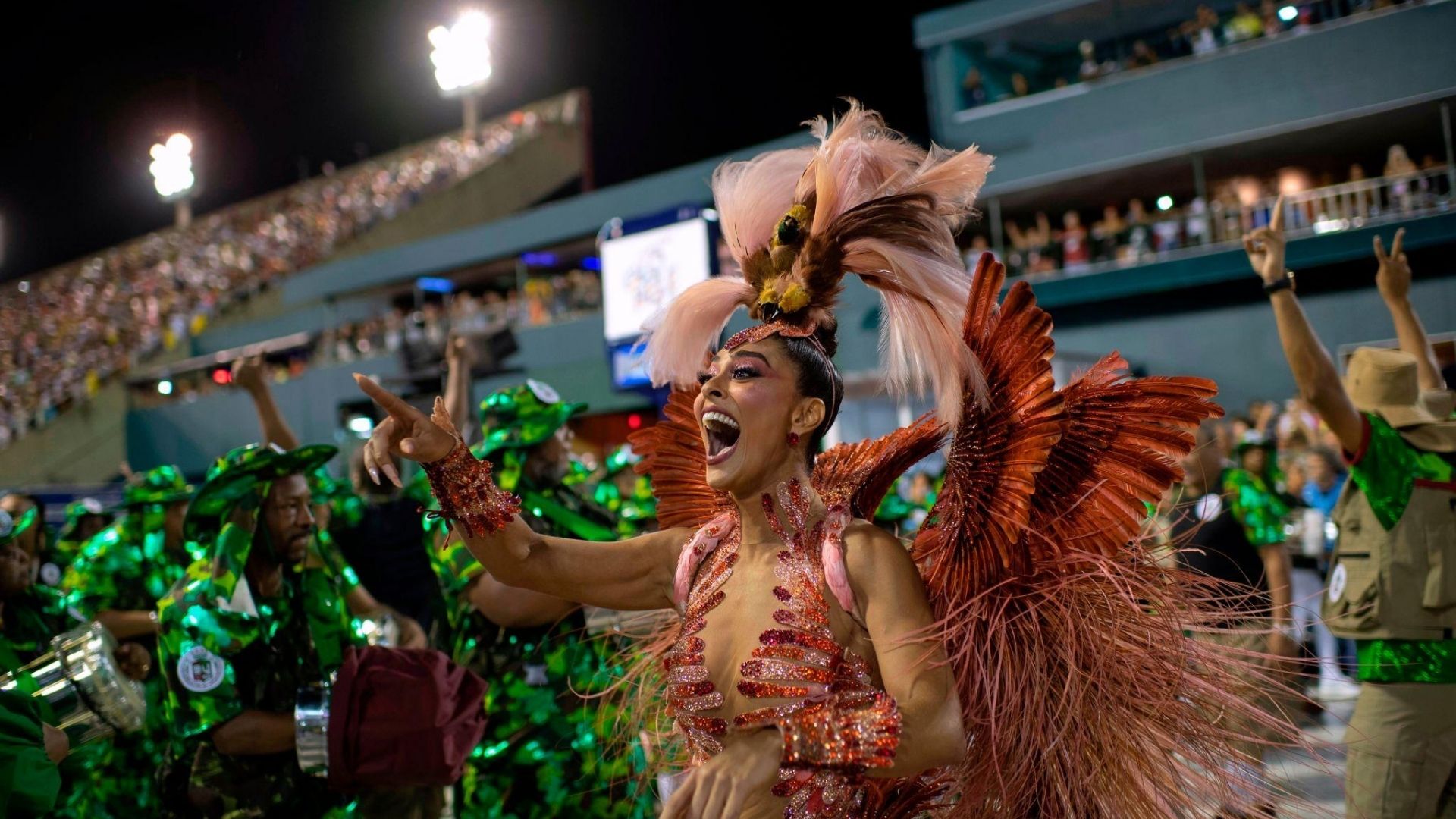 Samba performer at Rio Carnival parade