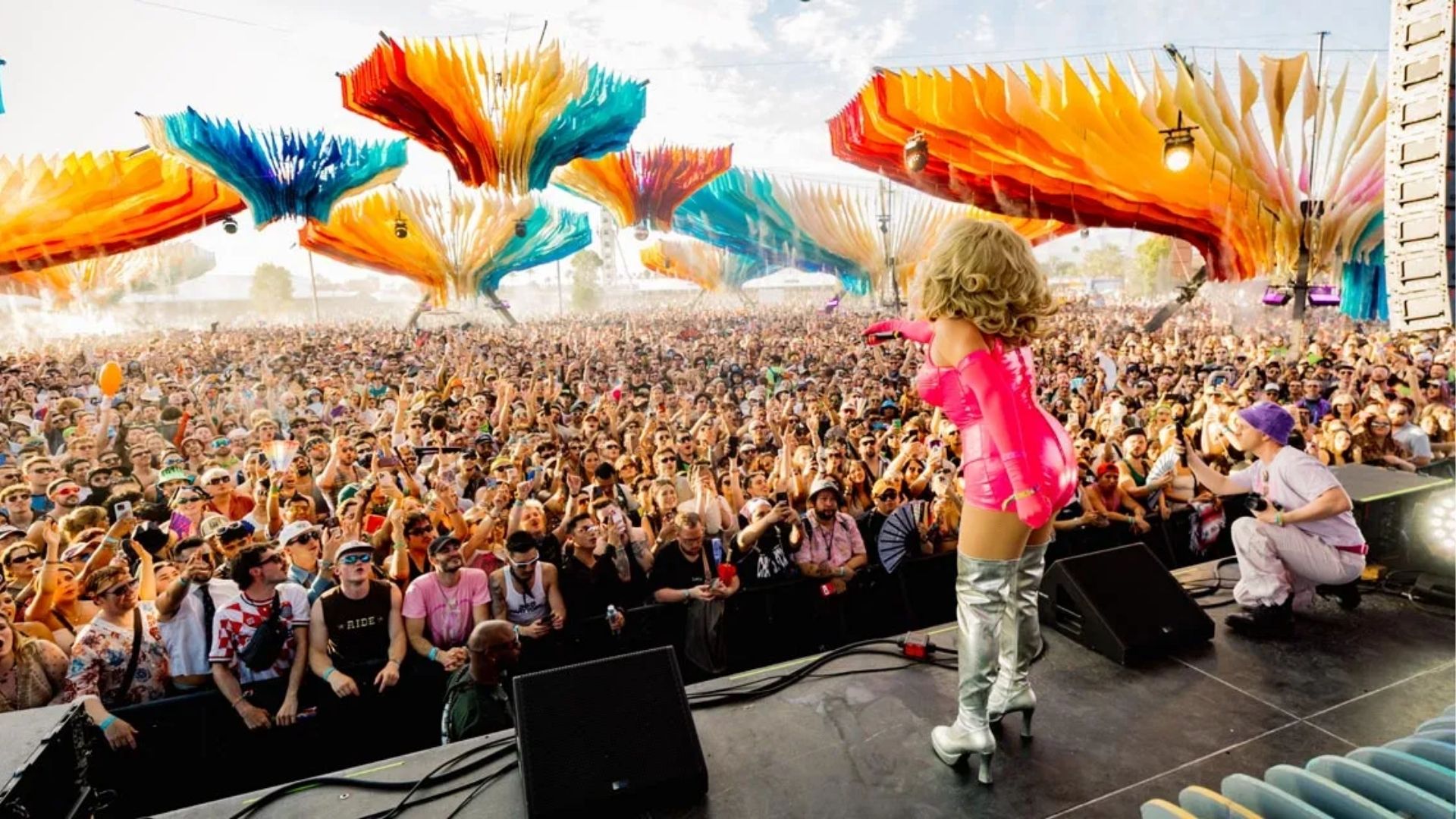 Live performance on stage at coachella valley music and arts festival in indio california