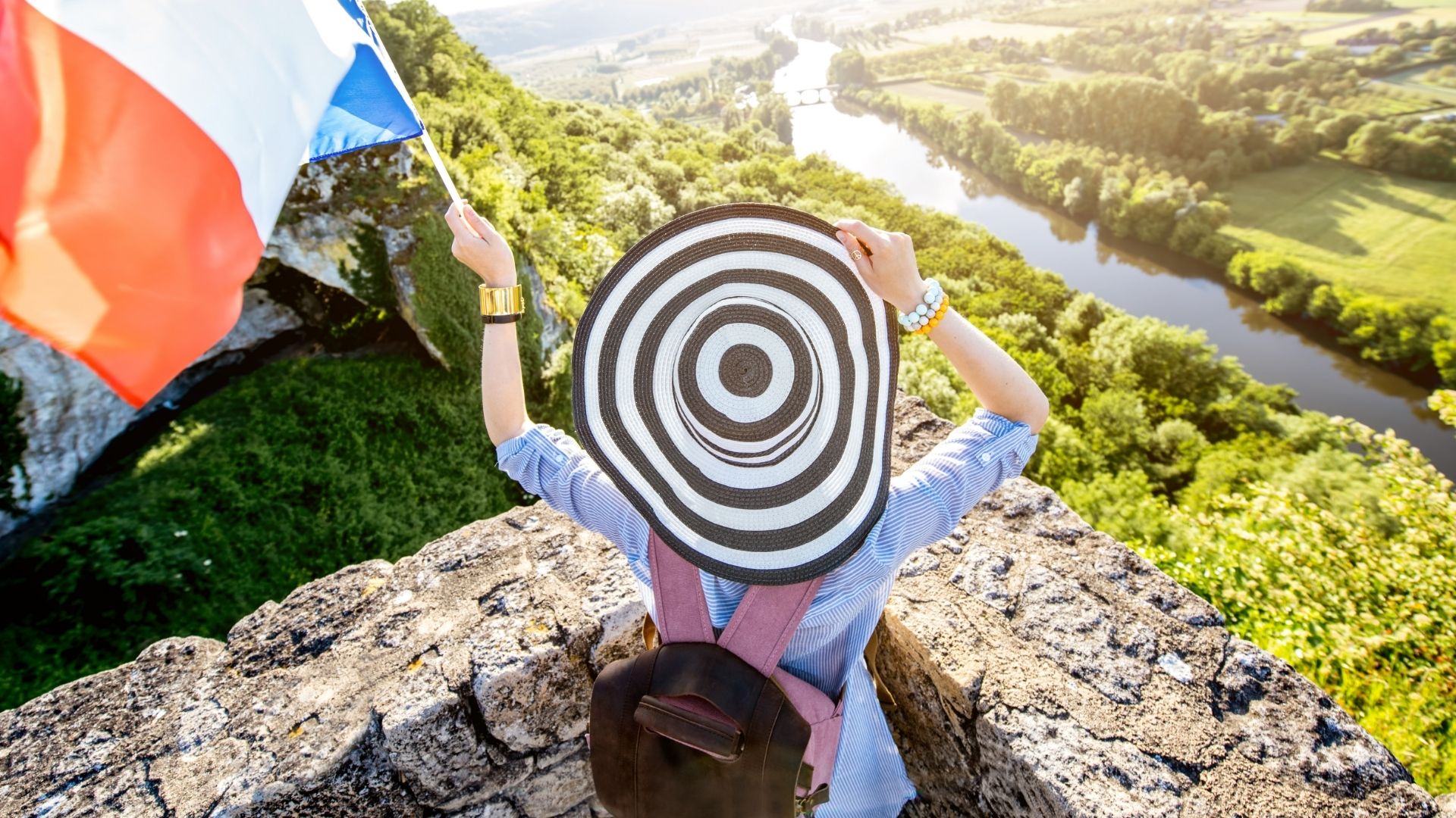 Woman traveling in France
