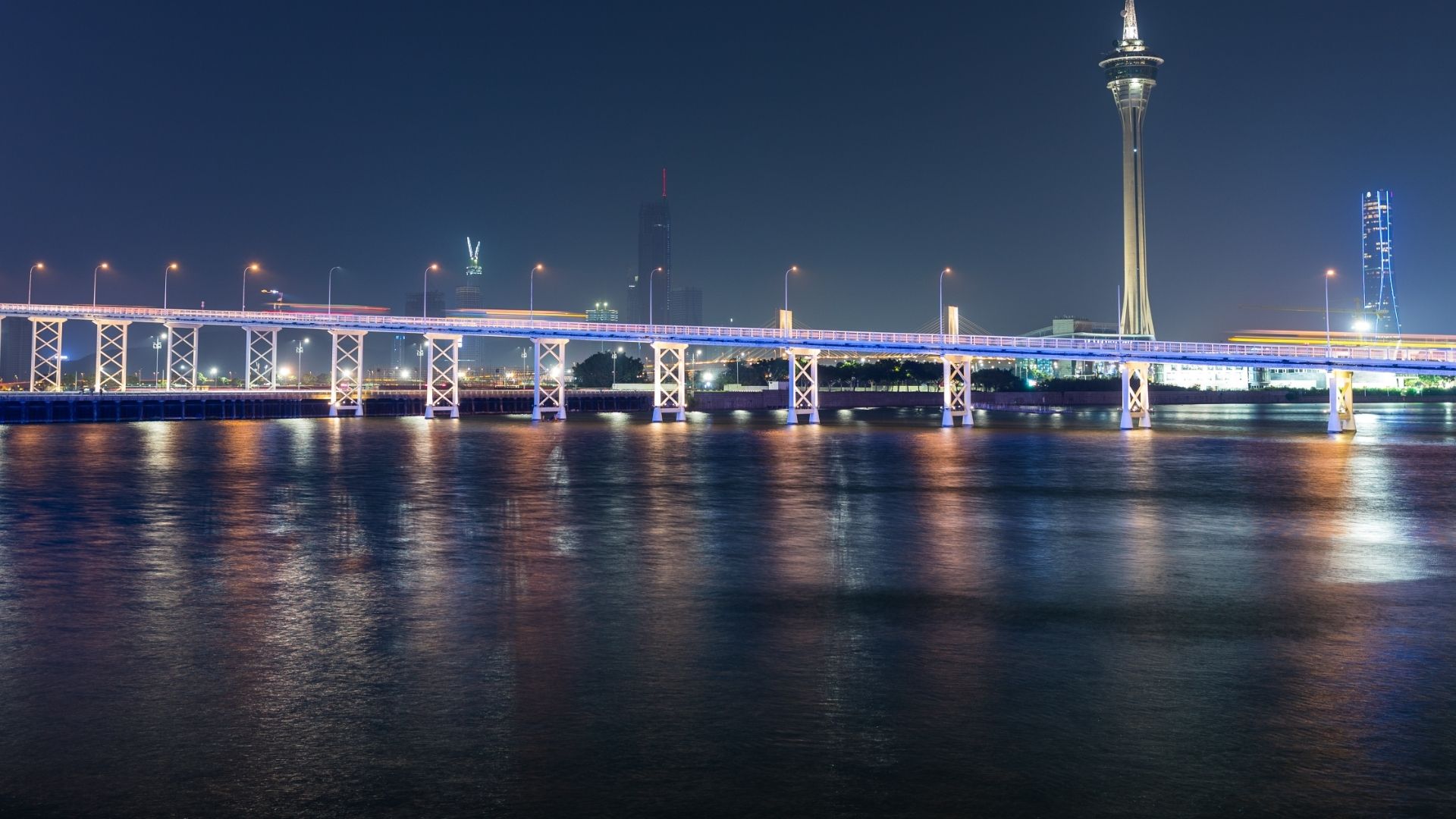 Macau city at night