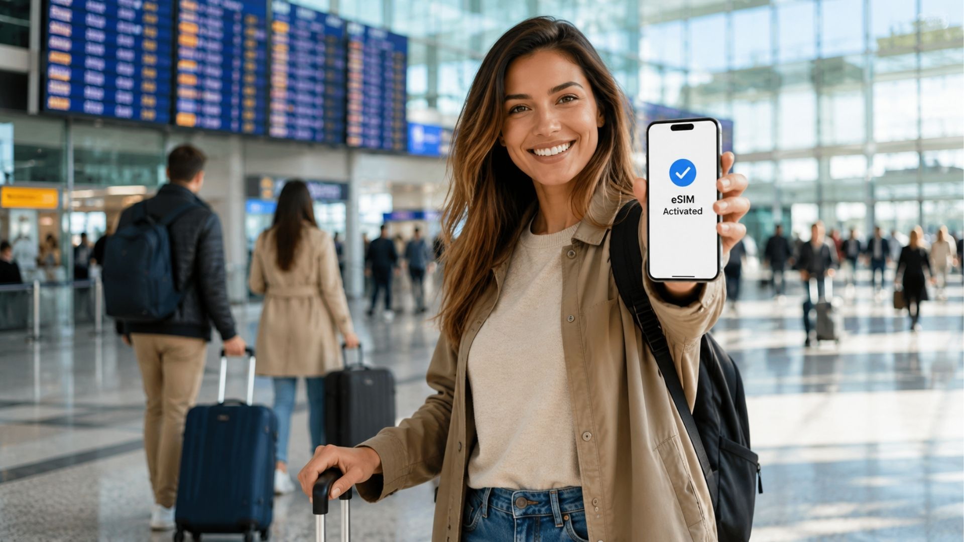 Ariving at the airport with eSIM activated