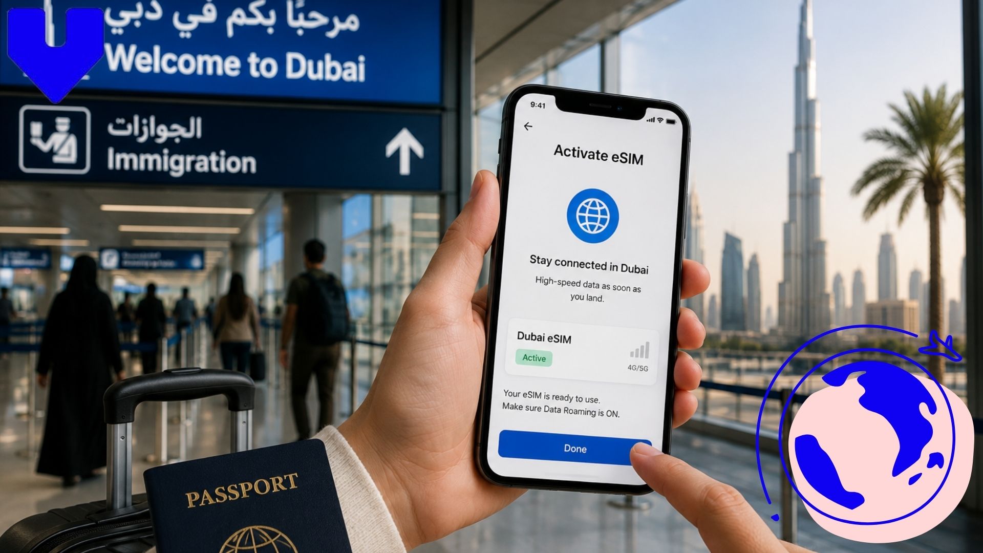 Landing in Dubai How to Activate Your eSIM Before You Clear Immigration